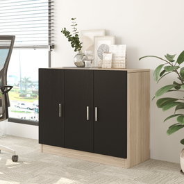 Hanah Home Armario Multiusos Vo5-Ob en Roble y Negro